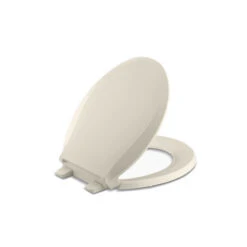 Kohler K-7316-47 Cachet Quick Relase With Grip-Tight Round Front Toilet Seat - Almond