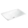 Kohler K-75749-FP1-0 Sartorial Paisley On Carillon Wading Pool Rectangular Above Counter Bathroom Sink - White
