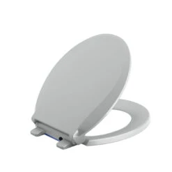 Kohler K-75758-95 Cachet Nightlight Quiet Close With Grip Tight Round Front Toilet Seat - Ice Grey
