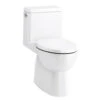 Kohler K-78080-0 Reach Comfort Height One-piece Compact Elongated 1.28 Gpf Chair Height Toilet With Quiet-Close Seat - White