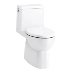 Kohler K-78080-0 Reach Comfort Height One-piece Compact Elongated 1.28 Gpf Chair Height Toilet With Quiet-Close Seat - White