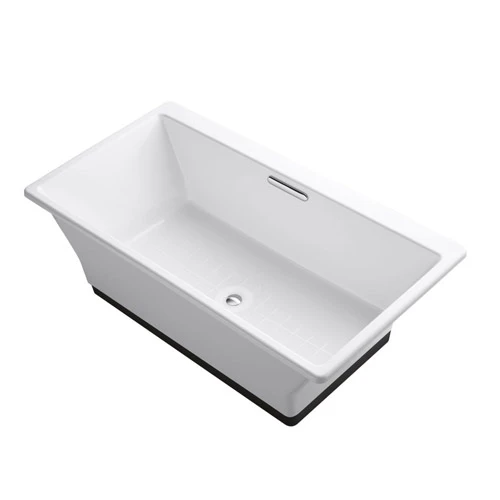 Kohler K-894-F63-0 Reve 67" X 36" Freestanding Bath With Brilliant Ash Base - White 1 Kohler K-894-F63-0 Reve 67" X 36" Freestanding Bath With Brilliant Ash Base - White