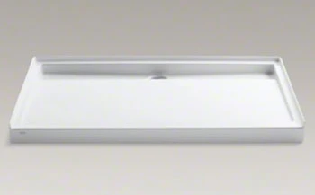Kohler K-9928-0 Groove 60" X 36" Single Threshold Rear Center Drain Shower Base - White 1 Kohler K-9928-0 Groove 60" X 36" Single Threshold Rear Center Drain Shower Base - White