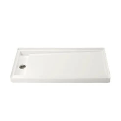 Kohler K-9949-0 Groove 60" X 32" Single Threshold Left Hand Drain Shower Base - White