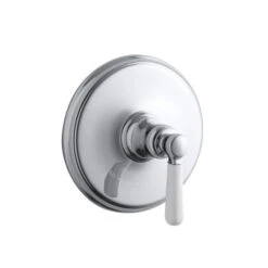 Kohler K-T10593-4P-CP Bancroft Thermostatic Trim With White Ceramic Lever Handle - Polished Chrome