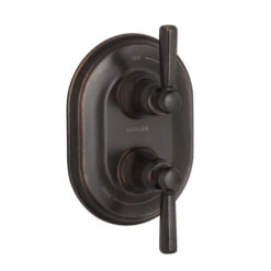 Kohler K-T10594-4-2BZ Bancroft Stacked Valve Trim With Metal Lever Handles - Oil Rubbed Bronze