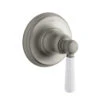 Kohler K-T10595-4P-BN Bancroft Transfer Valve Trim With White Ceramic Lever Handle - Brushed Nickel