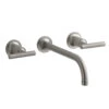 Kohler K-T14414-4-BN Purist Two Handle Wall Mount Bathroom Faucet - Brushed Nickel