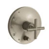 Kohler K-T14501-3-BV Purist Rite-Temp Pressure Balancing Valve Trim With Cross Handles - Brushed Bronze