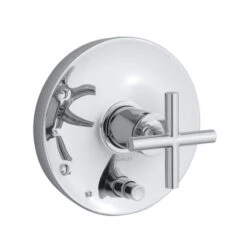 Kohler K-T14501-3-CP Purist Rite-Temp Pressure Balancing Valve Trim With Cross Handles - Chrome