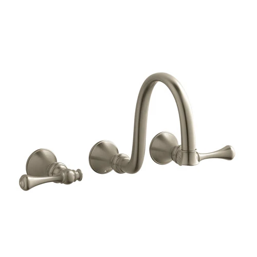 Kohler K-T16106-4A-BV Two Handle Wall-Mount Lavatory Faucet - Brushed Bronze 1 Kohler K-T16106-4A-BV Two Handle Wall-Mount Lavatory Faucet - Brushed Bronze