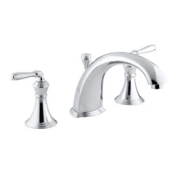 Kohler K-T387-4-CP Devonshire Double Handle Roman Tub Trim With Metal Lever Handles - Polished Chrome