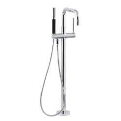 Kohler K-T97328-4-CP Purist Floor Mount Bath Filler With Handshower - Chrome