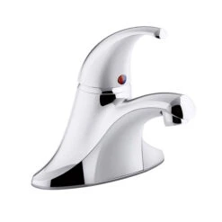 Kohler K-15199-4NDRA-CP Coralais 0.5 Gpm Single Handle Centerset Lavatory Sink Faucet With Plugged Lift Rod Hole - Chrome