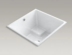 Kohler K-1969-VB Underscore Soaking Bathtub Drop In With VibrAcoustic Sound Technology - White