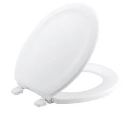 Kohler K-4816 Stonewood Round Front Wood Toilet Seat With Quick Release Hinges - White