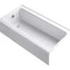 Kohler K-837 Bellwether Bath Tub 60" L X 30 1/4" W Cast Iron Soaking - Biscuit (Pictured In White)