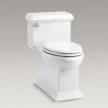 Kohler K-6424-0 Memoirs Classic Comfort Height Skirted One-Piece Compact Elongated 1.28 GPF Toilet With Left-Hand Trip Lever - White
