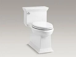 Kohler K-6428-0 Memoirs Stately Comfort Height Skirted One-Piece Compact Elongated 1.28 GPF Toilet With Left-Hand Trip Lever - White