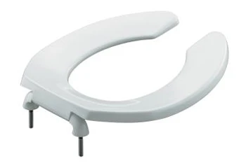 Kohler K-4680-C-0 Lustra Round Open-Front Toilet Seat With Check Hinges - White 1 Kohler K-4680-C-0 Lustra Round Open-Front Toilet Seat With Check Hinges - White