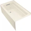Kohler K-1122-LA-47 Archer 5' Whirlpool With Integral Apron And Left Hand Drain - Almond