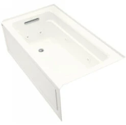 Kohler K-1122-LA-0 Archer 5' Whirlpool With Integral Apron And Left Hand Drain - White