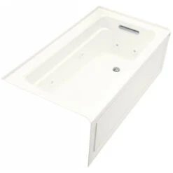Kohler K-1122-RA-0 Archer 5' Whirlpool With Integral Apron And Right Hand Drain - White