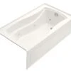 Kohler K-1224-RA-0 Mariposa 5.5' Whirlpool With Integral Apron And Right Hand Drain - White