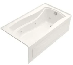 Kohler K-1224-RA-0 Mariposa 5.5' Whirlpool With Integral Apron And Right Hand Drain - White