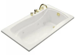 Kohler K-1224-RH-0 Mariposa 5.5 Foot Whirlpool With Integral Flange And Right Hand Drain With In-Line Heater - White