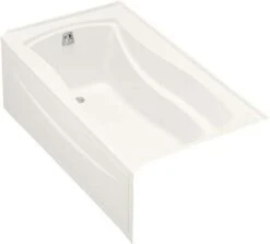 Kohler K-1229-LA-0 Mariposa 5.5' Bath With Integral Apron And Left Hand Drain - White