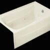 Kohler K-1239-RA-0 Mariposa 5' Whirlpool With Integral Apron And Right Hand Drain - White