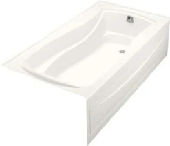 Kohler K-1257-GRA-0 Mariposa 6 Foot Three Wall Alcove Airpool Tub With Right Hand Drain - White