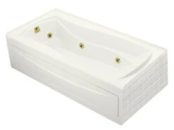 Kohler K-1257-HL-0 Mariposa 6' Whirlpool With Removable Access Panel And In-Line Heater - White