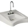 Kohler K-12636-R-0 Morningside 20" Wall Mounted Lavatory Sink Pre-Drilled For Centerset Faucet - White