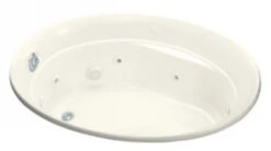 Kohler K-1337-H-96 Serif Whirlpool With In-Line Heater - Biscuit
