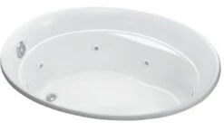 Kohler K-1337-HN-0 Serif Whirlpool With Custom Pump Location And In-Line Heater - White