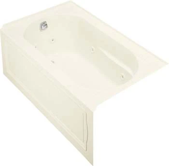 Kohler K-1357-HL-0 Devonshire Whirlpool With Integral Apron, In-Line Heater, And Left Hand Drain - White 1 Kohler K-1357-HL-0 Devonshire Whirlpool With Integral Apron, In-Line Heater, And Left Hand Drain - White