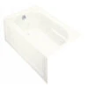 Kohler K-1357-LA-0 Devonshire Whirlpool With Integral Apron And Left Hand Drain - White