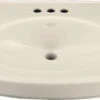 Kohler K-2028-1-47 Pinoir Lavatory Basin With Single-Hole Faucet Drilling - Almond (Pictured W/3 Holes)