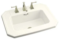 Kohler K-2325-8-96 Kathryn Self-Rimming Lavatory With 8" Centers - Biscuit