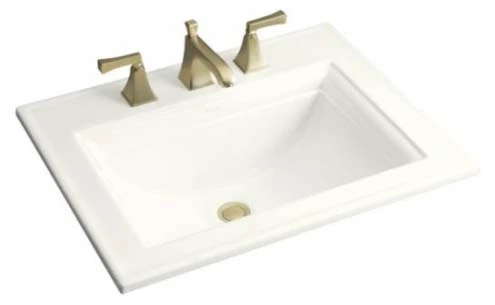 Kohler K-2337-8-0 Memoirs Self-Rimming Lavatory With Stately Design And 8" Centers - White 1 Kohler K-2337-8-0 Memoirs Self-Rimming Lavatory With Stately Design And 8" Centers - White