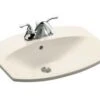 Kohler K-2351-4-47 Cimarron Self-Rimming Lavatory With 4" Centers - Almond