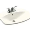 Kohler K-2351-4-96 Cimarron Self-Rimming Lavatory With 4" Centers - Biscuit