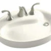 Kohler K-2354-1-96 Yin Yang Wading Pool Lavatory With Overflow - Biscuit (Faucet Not Included)