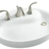 Kohler K-2354-8-0 Yin Yang Wading Pool Lavatory With 8" Centers And Overflow - White (Faucet Not Included)