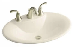 Kohler K-2831-8-47 Maratea Self-Rimming Lavatory With 8" Centers - Almond (Faucet Not Included)