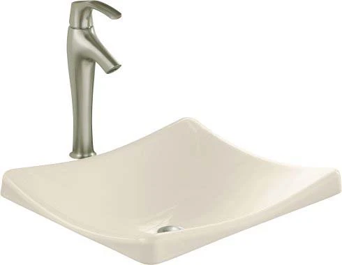 Kohler K-2833-47 Demilav Wading Pool Lavatory - Almond 1 Kohler K-2833-47 Demilav Wading Pool Lavatory - Almond