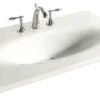 Kohler K-3051-1-0 Iron/Impressions 37" One-Piece Surface And Integrated Lavatory - White (Faucet And Accessories Not Included)