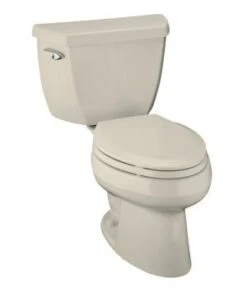Kohler K-3505-47 Wellworth Two-Piece Elongated Toilet - Almond